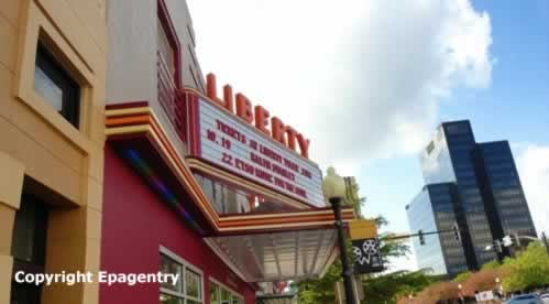 Liberty Hall, downtown Tyler Texas, with skyline in background