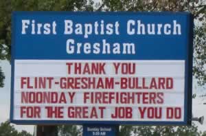 We are proud of their service and work during the Texas wildfire outbreak ... visit their site, and make a donation...to the Flint, Gresham, Bullard, and Noonday volunteer fire departments
