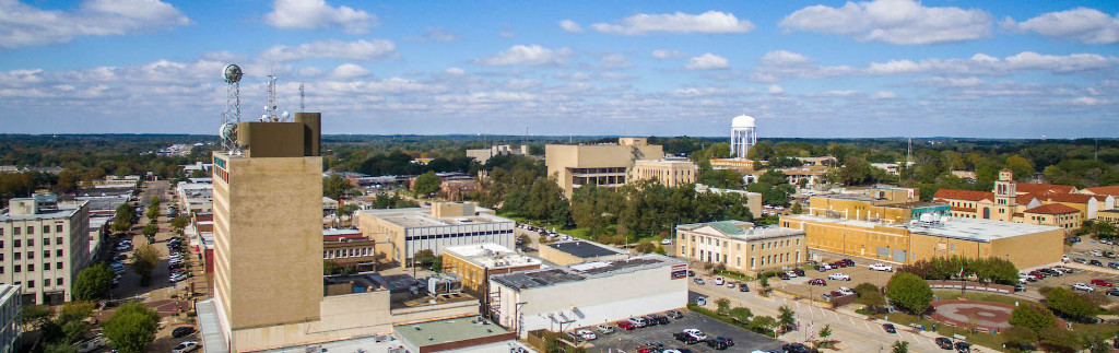 Aerial view of downtown, Longview, Texas
