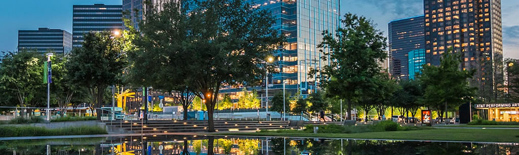 Night lights in Dallas, Texas