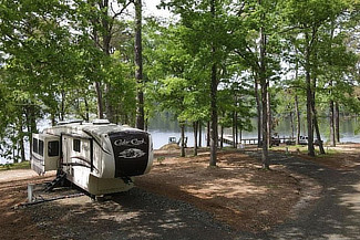 RVing at Lost Frontier on  Toledo Bend Reservoir near Hemphill, Texas