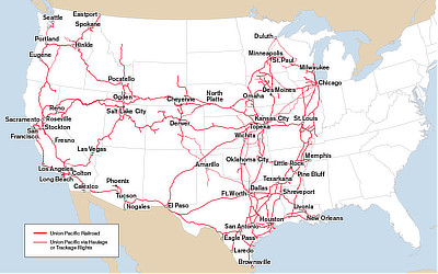 Union Pacific Railroad ... Route Map