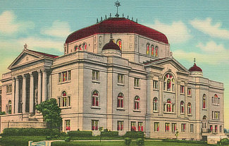 Vintage view of the First Methodist Church in Paris, Texas