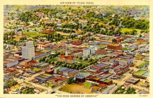 Aerial view of downtown Tyler, Texas Aerial view of downtown Tyler, Texas